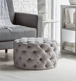 Round Tufted Ottoman