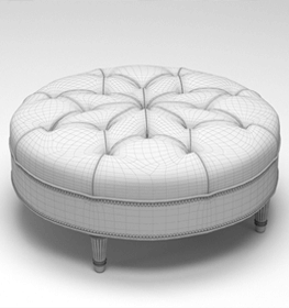 Round Tufted Ottoman